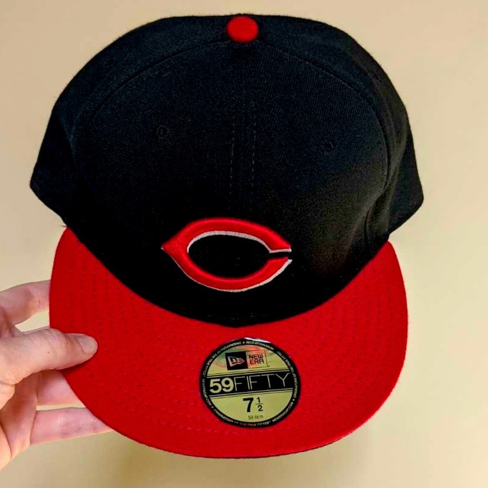 New Era 7-1/2 Fitted Hat Cincinnati Reds